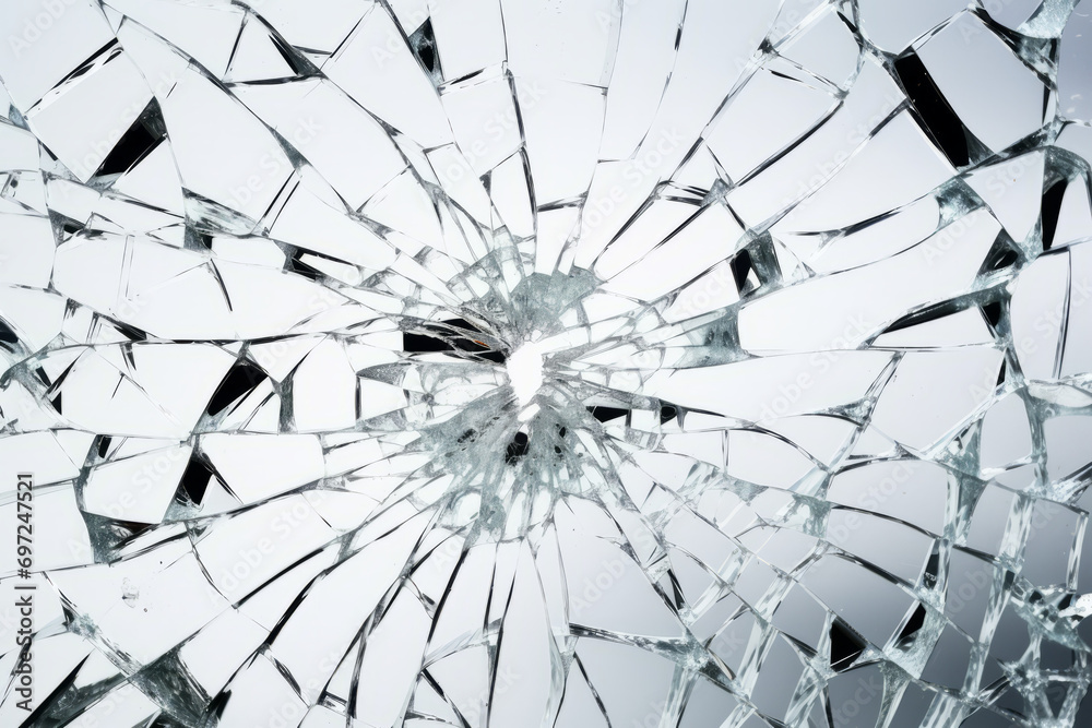 Obraz premium Close-up of broken glass