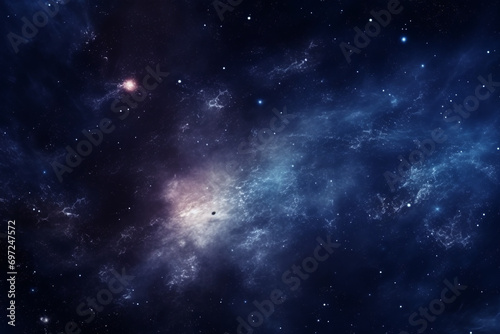 Stars of a planet and galaxy in a free space © Robin
