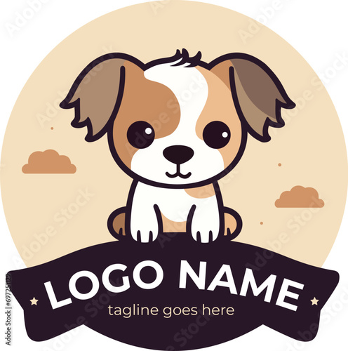 Cute dog logo concept