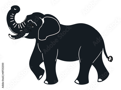 Beautiful Elephant Illustration  A Fascinating Solitary Wild Animal