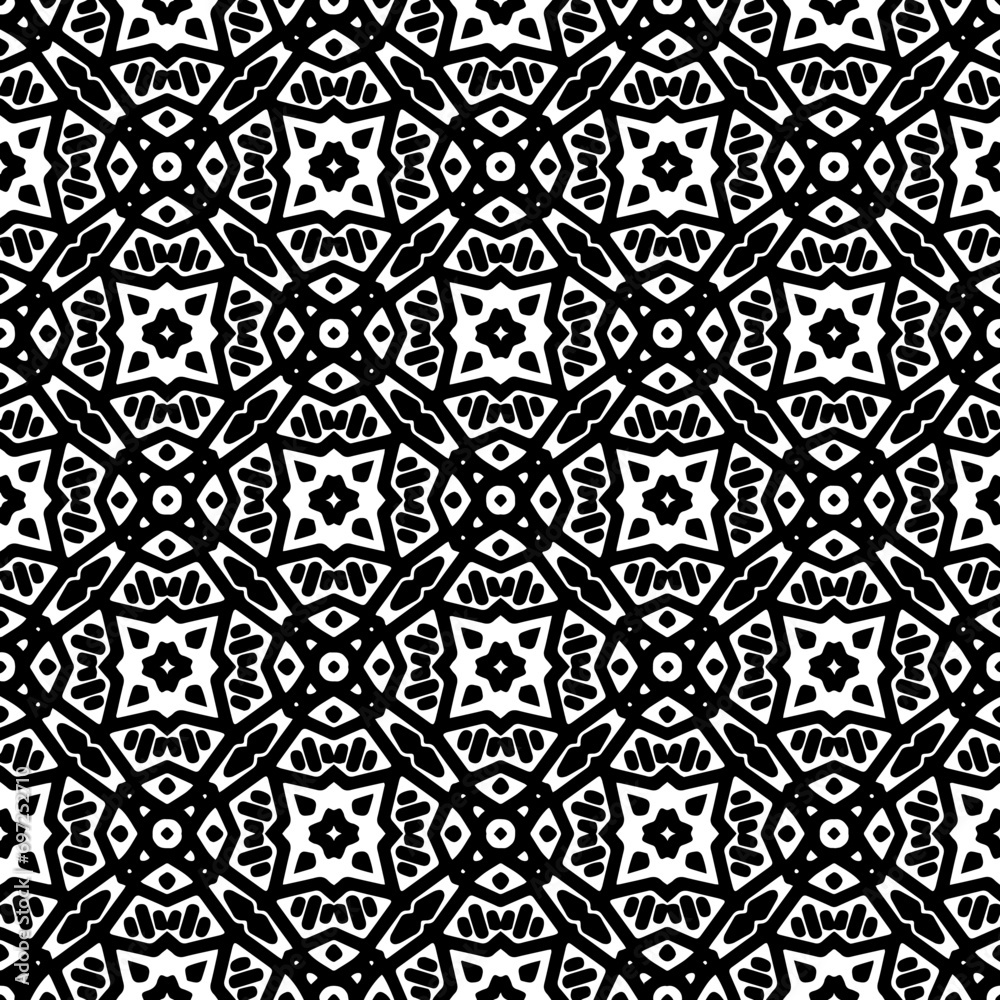 Abstract Shapes.Vector Seamless Black and White Pattern.Design element for prints, decoration, cover, textile, digital wallpaper, web background, wrapping paper, clothing, fabric, packaging, cards, ti Abstract Shapes.Vector Seamless Black and White Pattern.Design element for prints, decoration, cover, textile, digital wallpaper, web background, wrapping paper, clothing, fabric, packaging, cards, ti