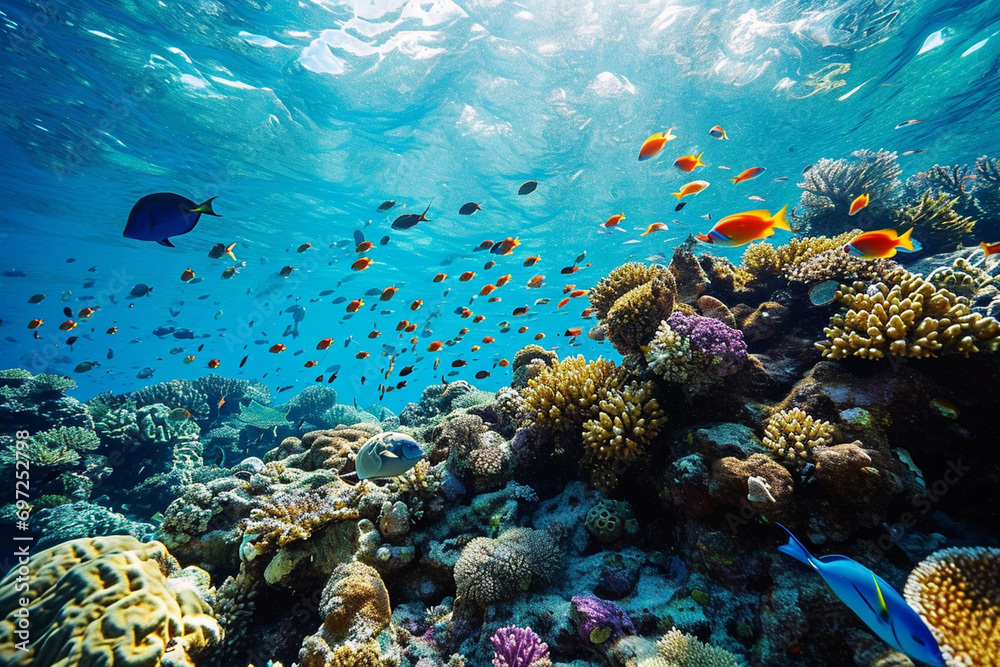 Explore the captivating marine haven of the Great Barrier Reef, where underwater photographers and ocean lovers delight in vibrant sea life