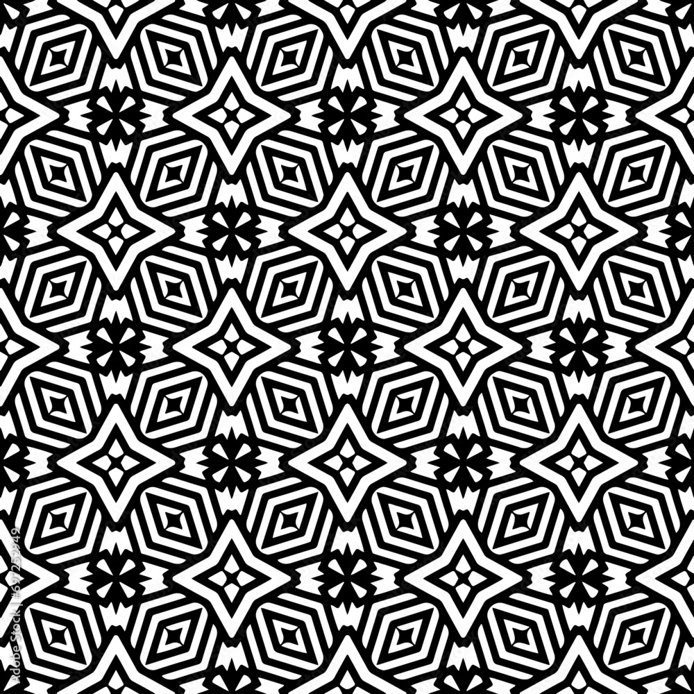 Abstract Shapes.Vector Seamless Black and White Pattern.Design element for prints, decoration, cover, textile, digital wallpaper, web background, wrapping paper, clothing, fabric, packaging, cards, ti Abstract Shapes.Vector Seamless Black and White Pattern.Design element for prints, decoration, cover, textile, digital wallpaper, web background, wrapping paper, clothing, fabric, packaging, cards, ti