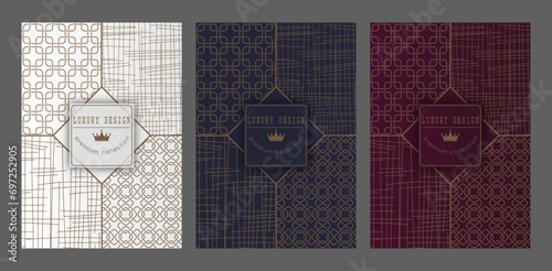 A luxurious pattern. A set of spectacular patterns for covers, prints, interior design, packaging, premium funds and creative ideas