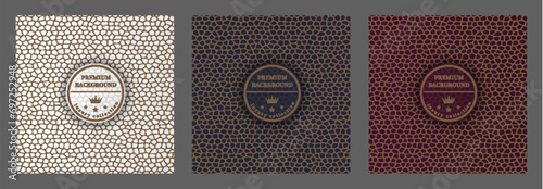 A luxurious pattern. A set of spectacular patterns for covers, prints, interior design, packaging, premium funds and creative ideas
