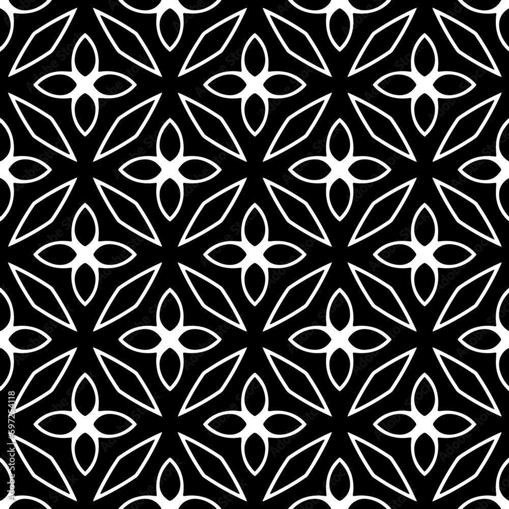 Abstract Shapes.Vector Seamless Black and White Pattern.Design element for prints, decoration, cover, textile, digital wallpaper, web background, wrapping paper, clothing, fabric, packaging, cards, ti Abstract Shapes.Vector Seamless Black and White Pattern.Design element for prints, decoration, cover, textile, digital wallpaper, web background, wrapping paper, clothing, fabric, packaging, cards, ti