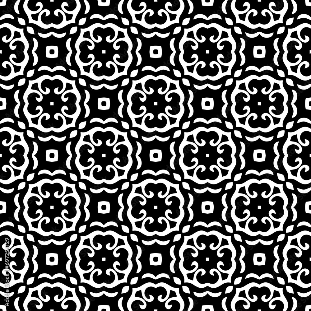 Abstract Shapes.Vector Seamless Black and White Pattern.Design element for prints, decoration, cover, textile, digital wallpaper, web background, wrapping paper, clothing, fabric, packaging, cards, ti Abstract Shapes.Vector Seamless Black and White Pattern.Design element for prints, decoration, cover, textile, digital wallpaper, web background, wrapping paper, clothing, fabric, packaging, cards, ti