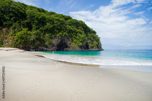 Virgin beach or White Sand beach in Bali, Indonesia