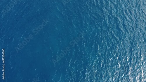 drone view atlantic ocean, boats, coast, waves, harbour.  photo