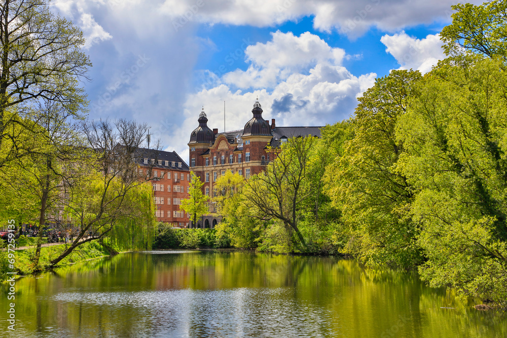 Denmark Copenhagen city view on a sunny spring day Denmark Copenhagen city view on a sunny spring day