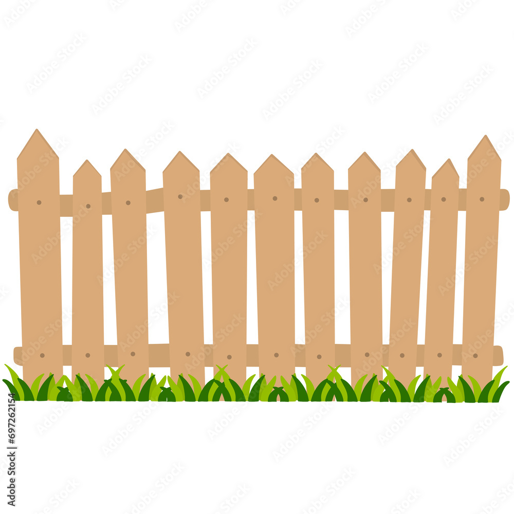 wooden fence isolated on white background wooden fence isolated on white background