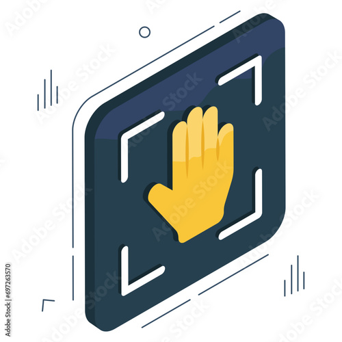 Perfect design icon of hand scanning

