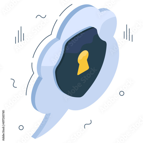 An icon design of secure chat

