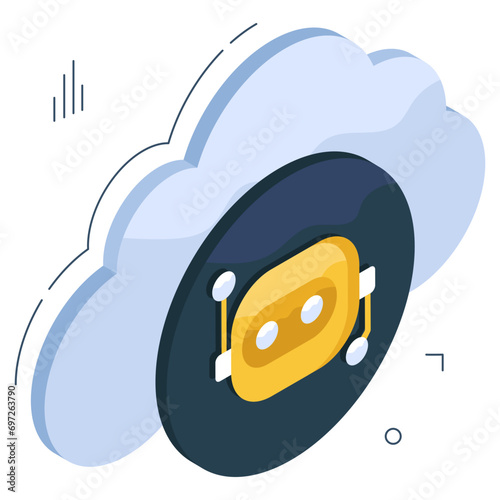 An icon design of cloud robot

