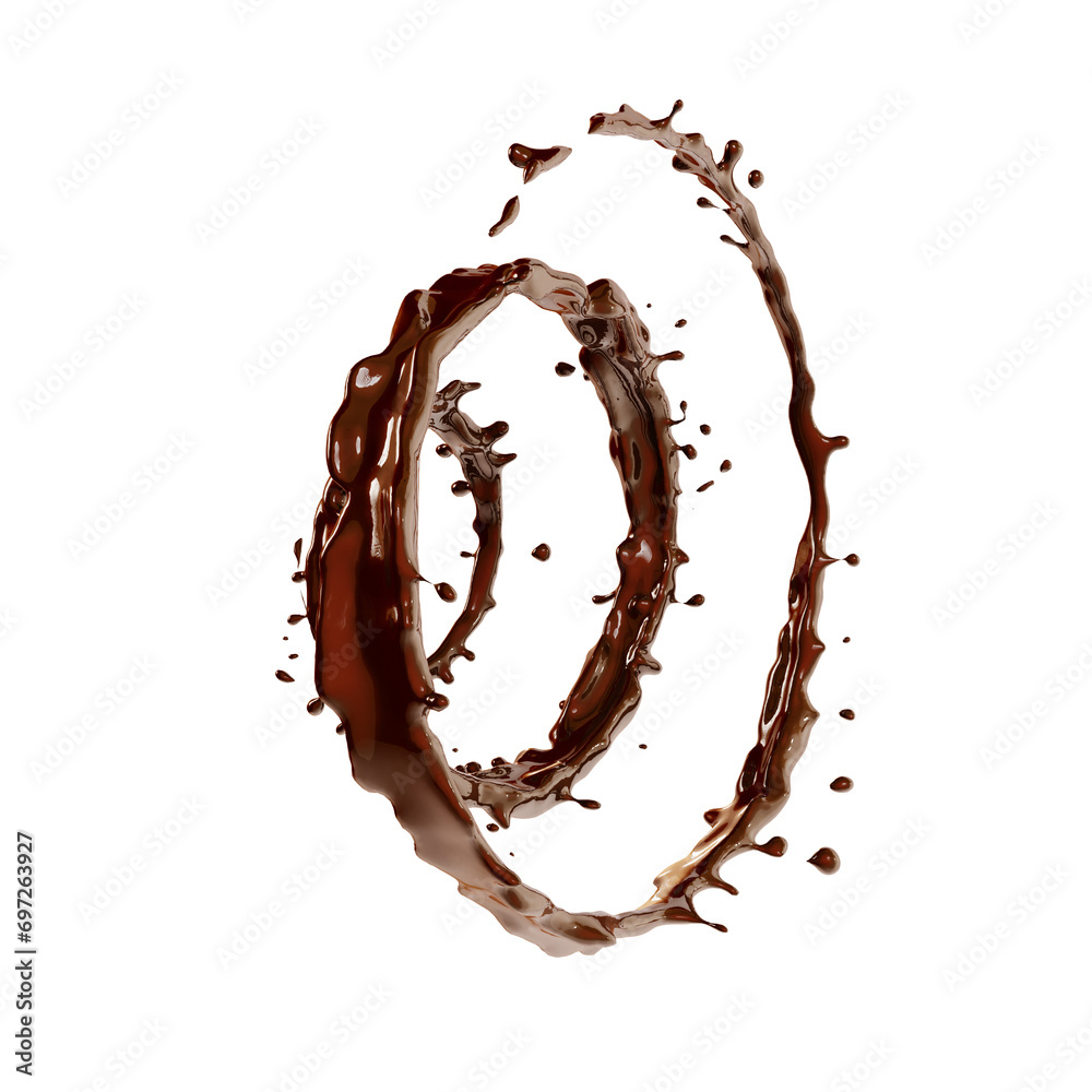 Chocolate fluid spiral splash Isolated 3d illustration Chocolate fluid spiral splash Isolated 3d illustration