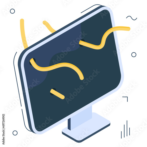 Editable design icon of system phishing 

