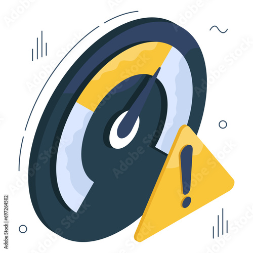 Trendy design icon of speed error 

