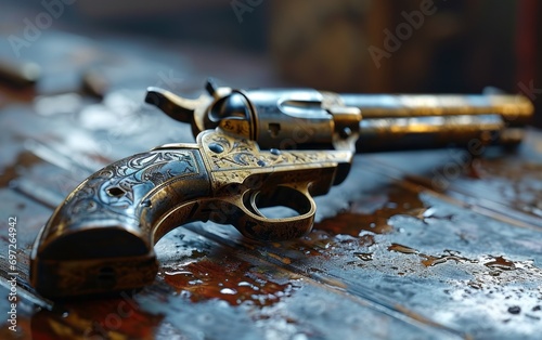 revolver a repeating handgun  photo