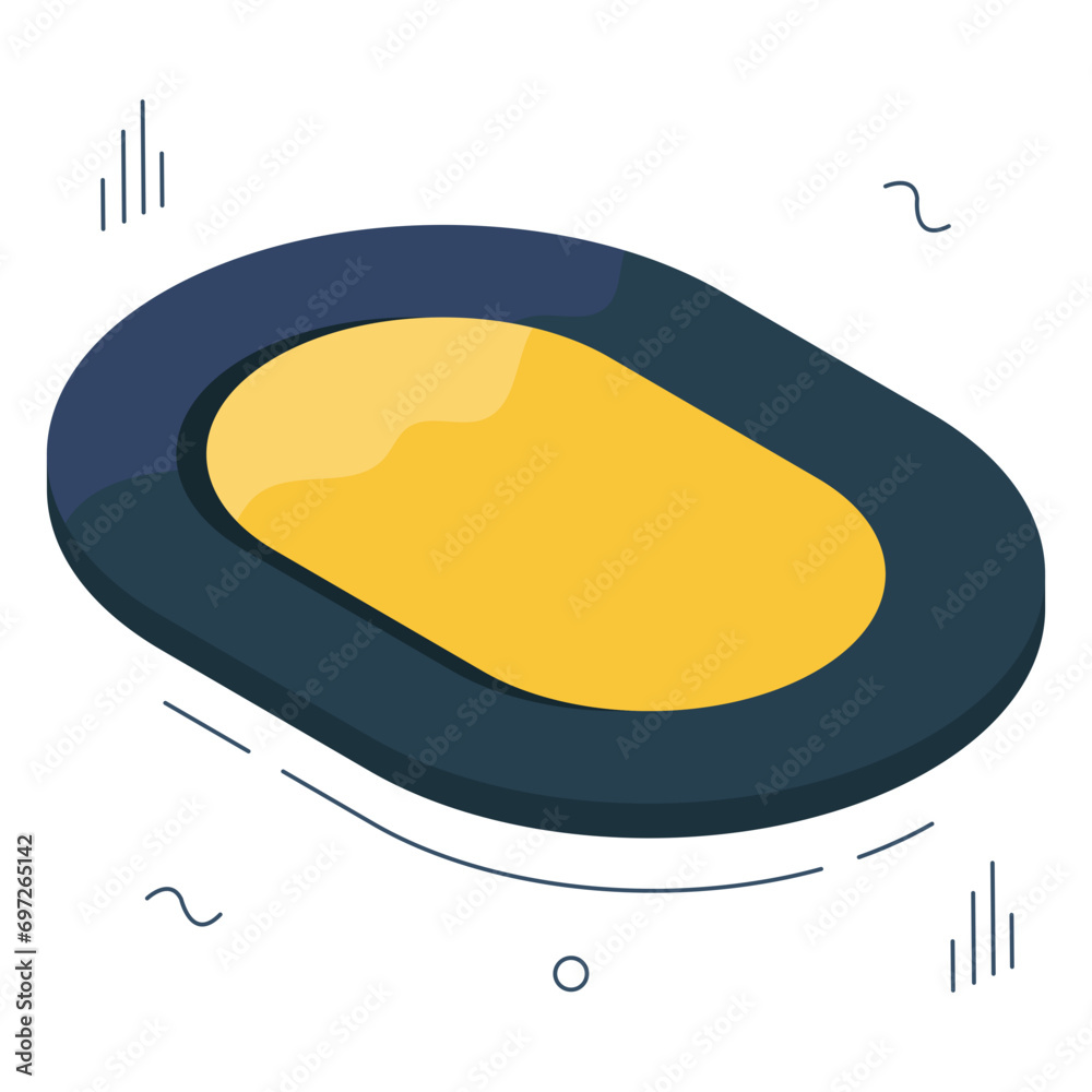 Editable design icon of round table
Editable design icon of round table