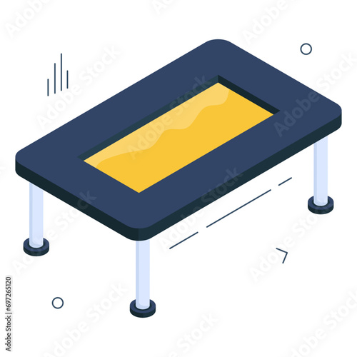 A unique design icon of rectangular table

