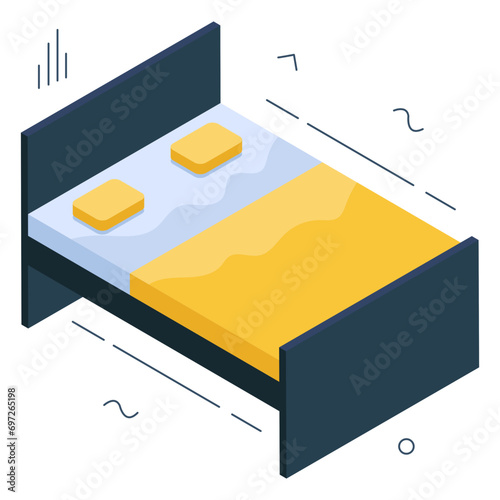 Premium download icon of bed

