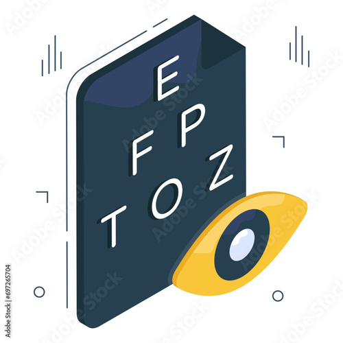 Modern design icon of eye test

