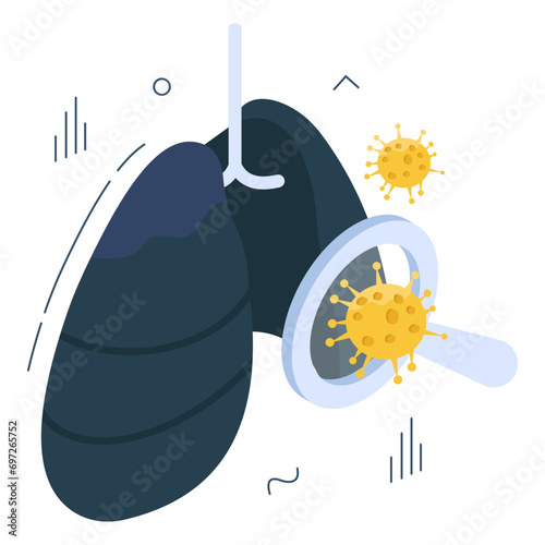 Premium download icon of lungs test 


