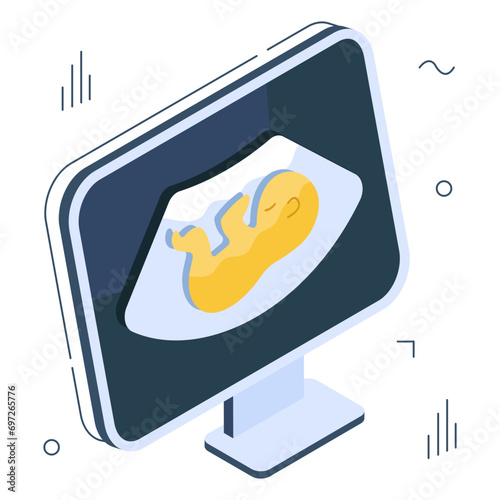 Modern design icon of ultrasound

