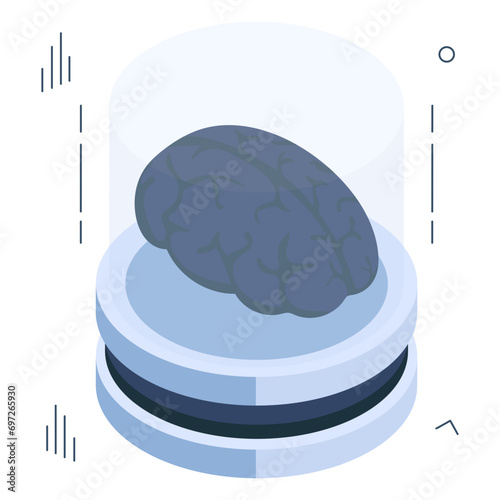 Modern design icon of brain

