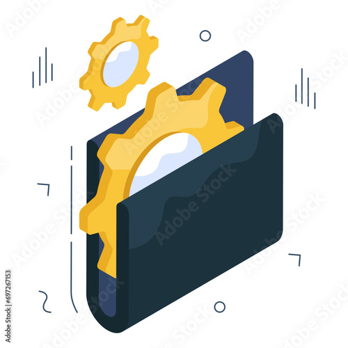 Vector design of folder management 

