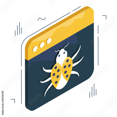 Premium download icon of web bug.   

