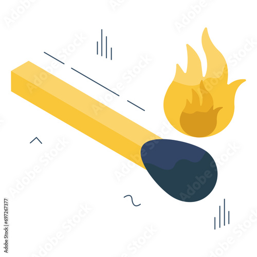 Trendy design icon of matchstick 