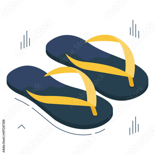 An icon design of flip flop