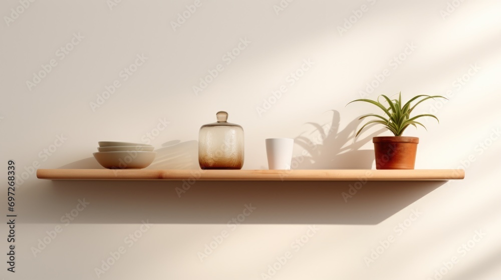 A picture of a shelf with various plants displayed. Perfect for home decor or gardening websites A picture of a shelf with various plants displayed. Perfect for home decor or gardening websites