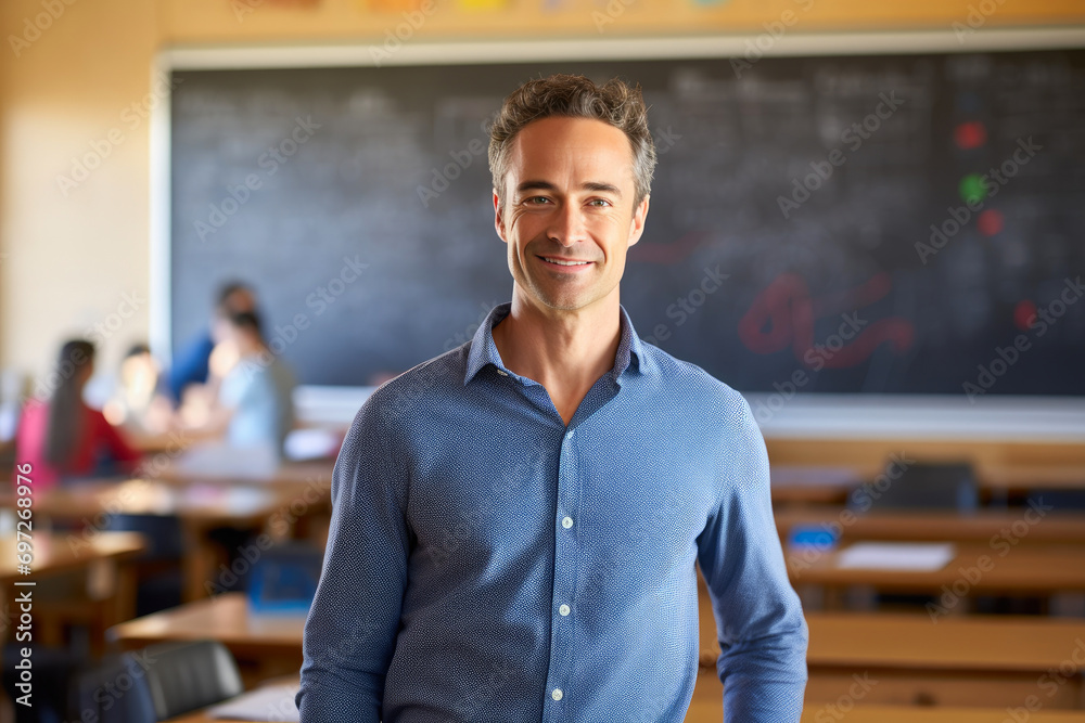 Fototapeta premium Joyful Instructor Teaching Physics with Sunshine