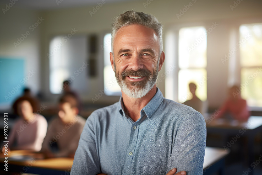 Teaching Success: Mature Male Tutoring English in Radiant Classroom Teaching Success: Mature Male Tutoring English in Radiant Classroom