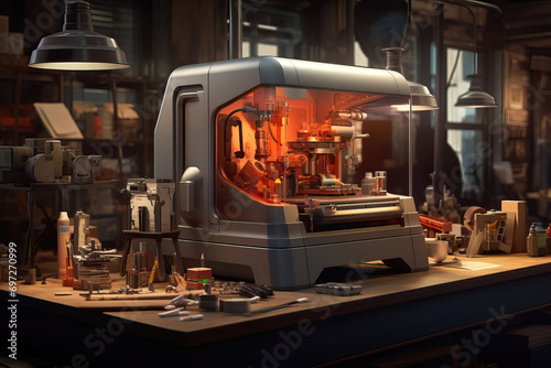 3d printer in a lab, future innovations, innovative technology photo