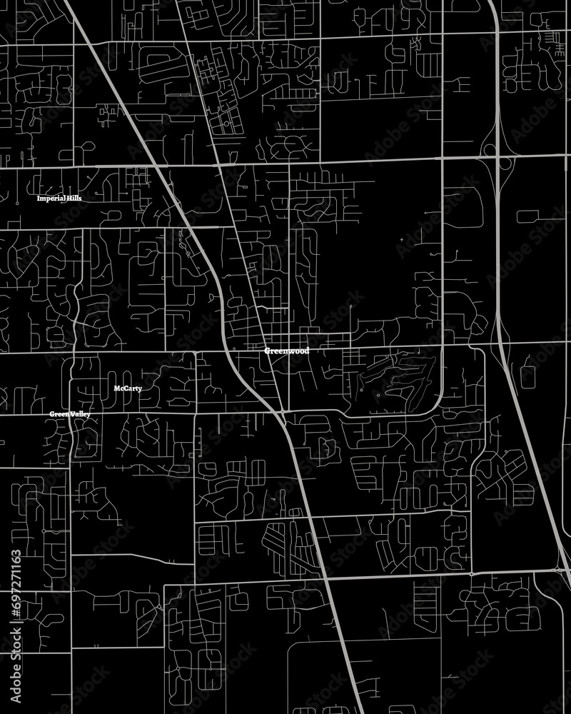 Greenwood Indiana Map, Detailed Dark Map of Greenwood Indiana Stock Illustration Adobe Stock