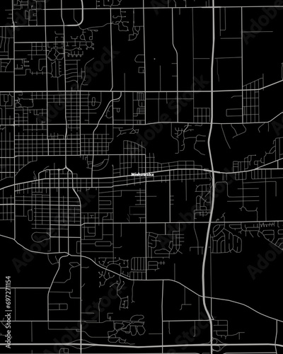 Mishawaka Indiana Map, Detailed Dark Map of Mishawaka Indiana photo