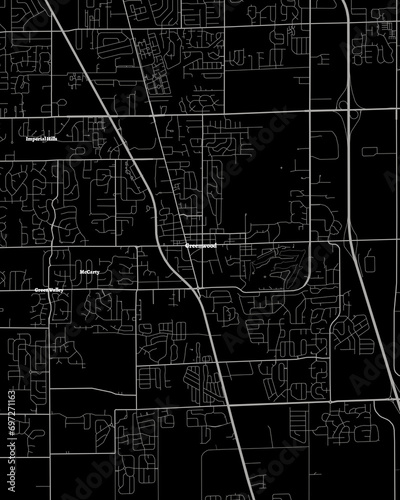 Greenwood Indiana Map, Detailed Dark Map of Greenwood Indiana photo