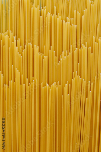 a lot of spaghetti pasta close-up