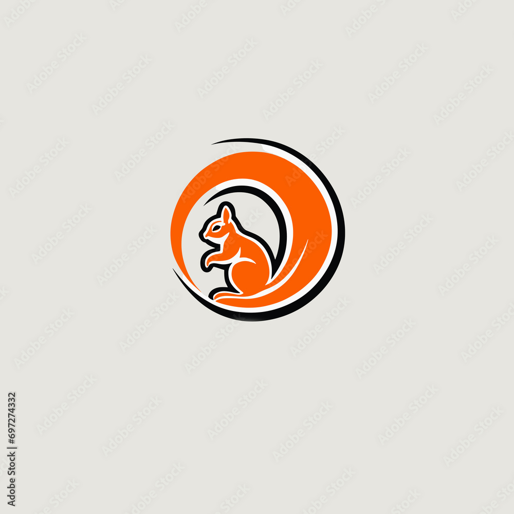 Squirrel logo design. Squirrel logo template. Modern color squirrel logo design template animal Squirrel logo design. Squirrel logo template. Modern color squirrel logo design template animal