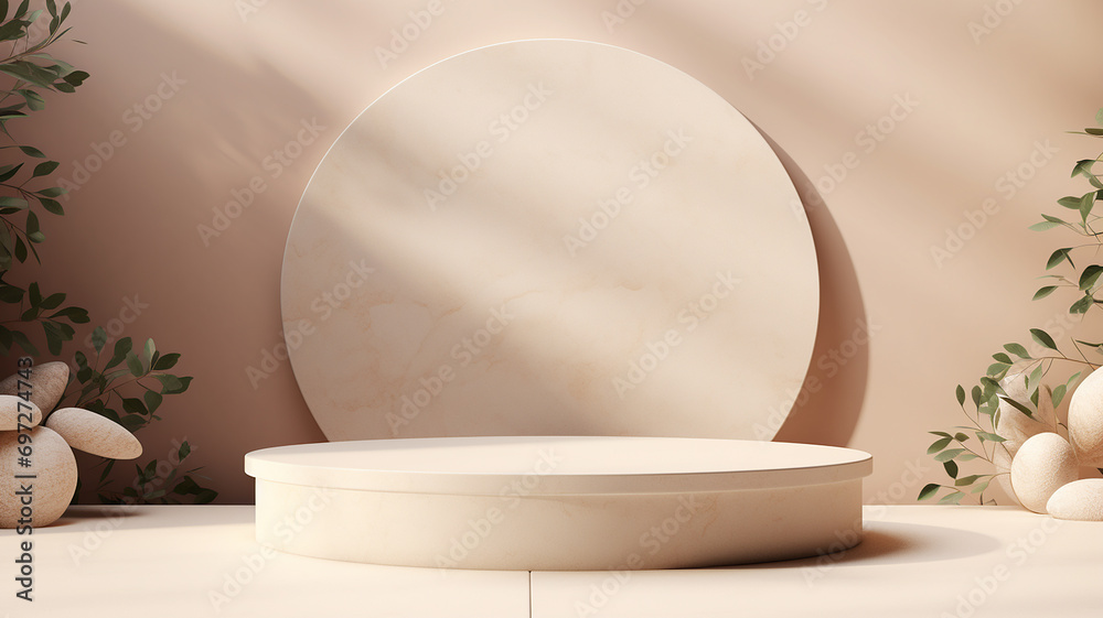 3d rendered empty display podium Minimal scene for product display presentation 3d rendered empty display podium Minimal scene for product display presentation