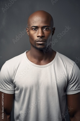 A man is posing for a picture in a white shirt. Suitable for various applications © Fotograf