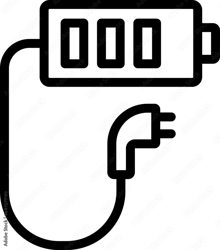 Battery Plug Line Icon Battery Plug Line Icon
