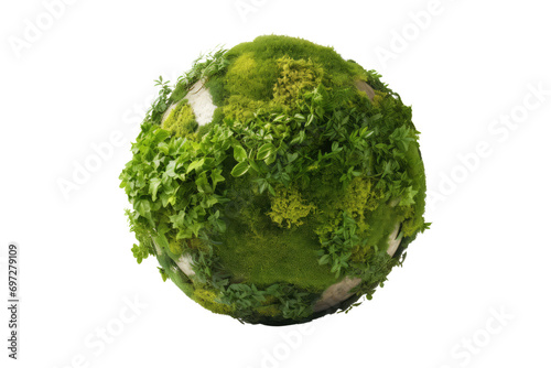 greenary globe on an isolated transparent background