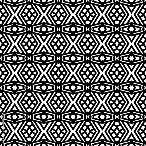 Abstract Shapes.Vector Seamless Black and White Pattern.Design element for prints, decoration, cover, textile, digital wallpaper, web background, wrapping paper, clothing, fabric, packaging, cards.
