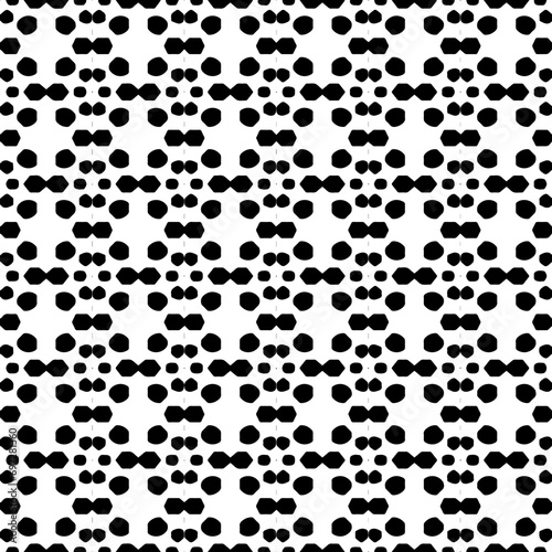 Abstract Shapes.Vector Seamless Black and White Pattern.Design element for prints  decoration  cover  textile  digital wallpaper  web background  wrapping paper  clothing  fabric  packaging  cards.