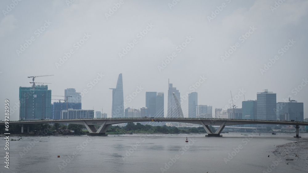 The landscape of Ho Chi Minh City in Vietnam The landscape of Ho Chi Minh City in Vietnam