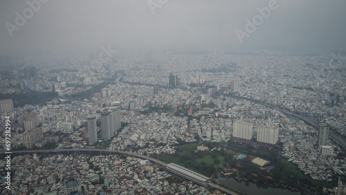 The landscape of Ho Chi Minh City in Vietnam